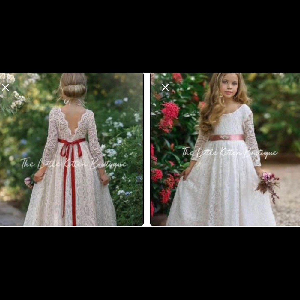 Flower girl dress. White, size 5/6. Never worn.